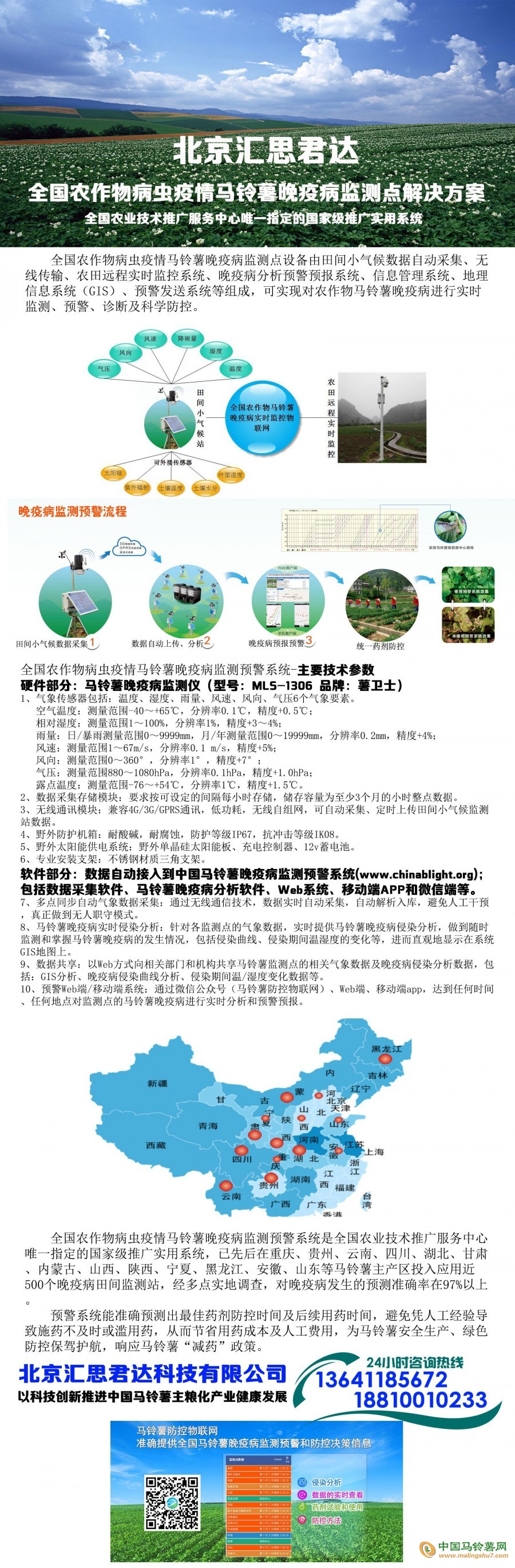 馬鈴薯晚疫病監(jiān)測預(yù)警系統(tǒng)