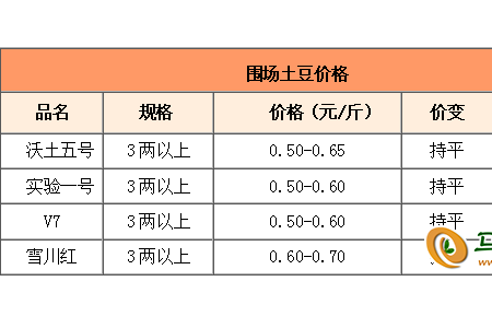 薯市行情迎來轉機？ ()